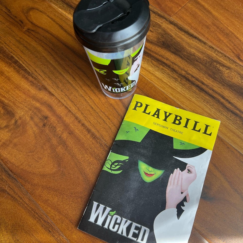 WICKED Witches of OZ Musical Broadway Play Show Plastic Cup Tumbler and playbill